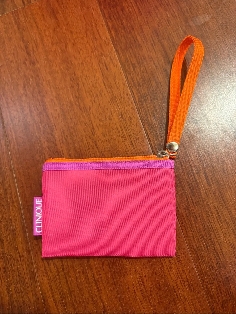 Clinique Hot Pink and Orange Pouch